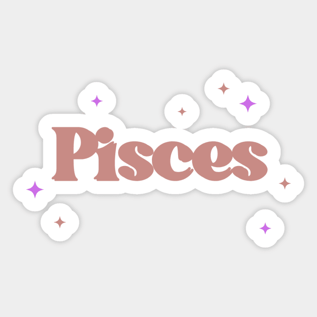 Pisces Sticker by Bukkake Shirt Labs